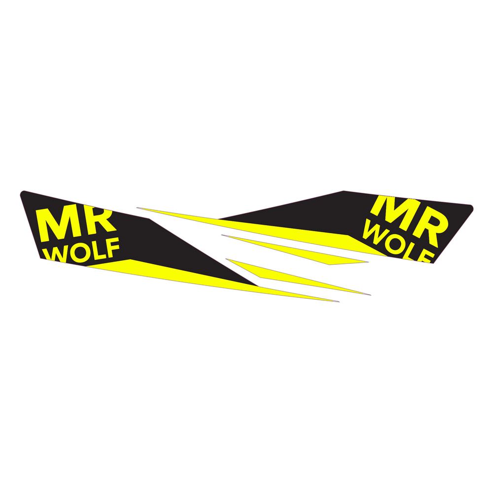 Recchie Stickers (Right+Left) Black/Yellow Fluo - Grafite Offroad