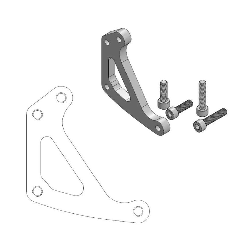 Supermoto Racing Brake Caliper Adapter 320mm Rotor - Front - Husqvarna - Grafite Offroad