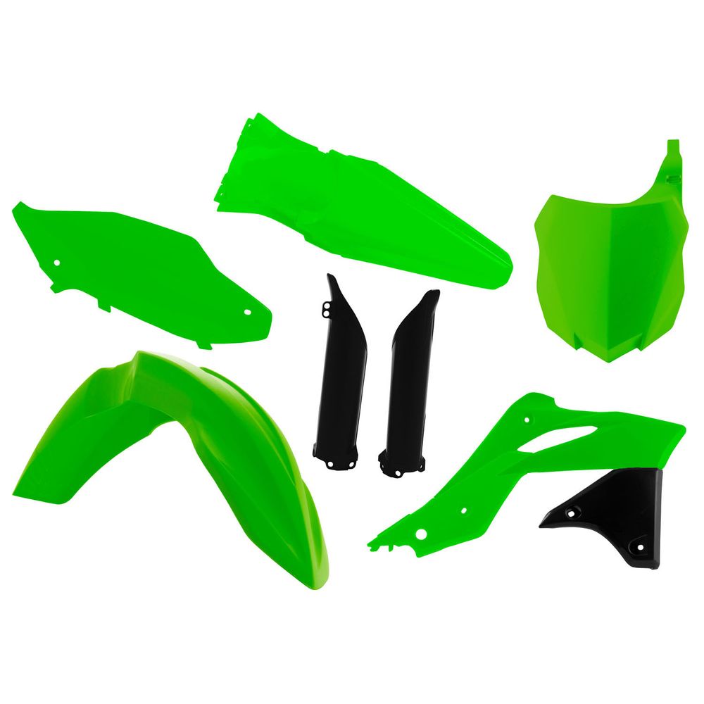 Plastics Kit 6 Pcs Neon Green Replica Kawasaki - Grafite Offroad