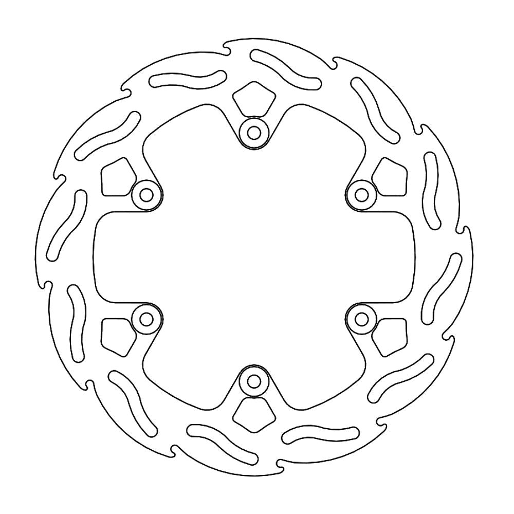 Brake Disc Off-road Flame - Rear - Gasgas: Factory 4.4mm - Grafite Offroad