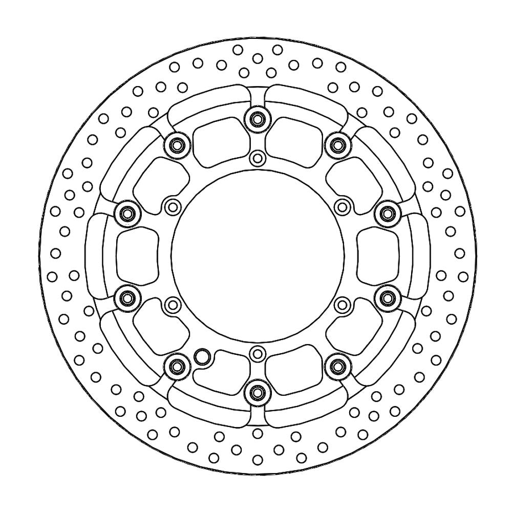 Brake Disc Supermoto Halo Racing - Front - Ktm/husqvarna (t-floater Halo &Oslash;320x5.5x34mm) - Grafite Offroad