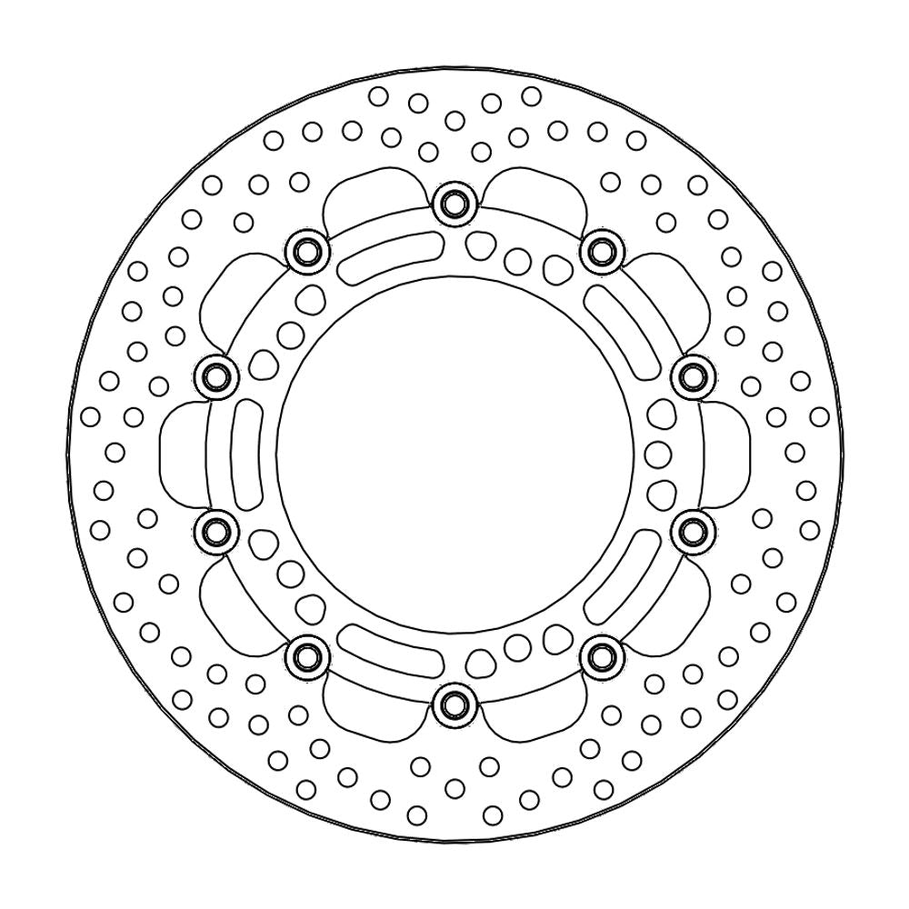Brake Disc Road Halo - Floating - Front - Kawasaki: Ninja 400 - Grafite Offroad