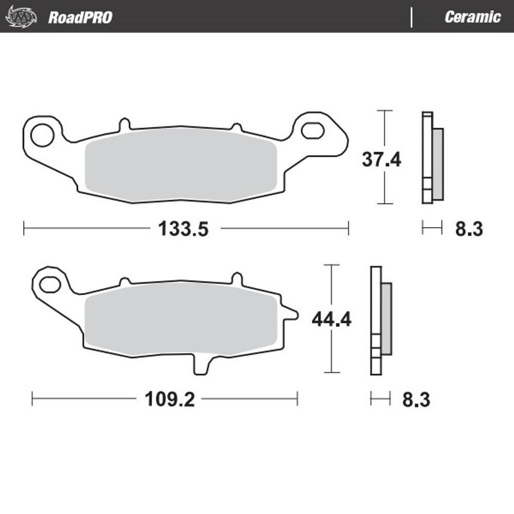 Brake Pads Roadpro Ceramic - Front - Grafite Offroad