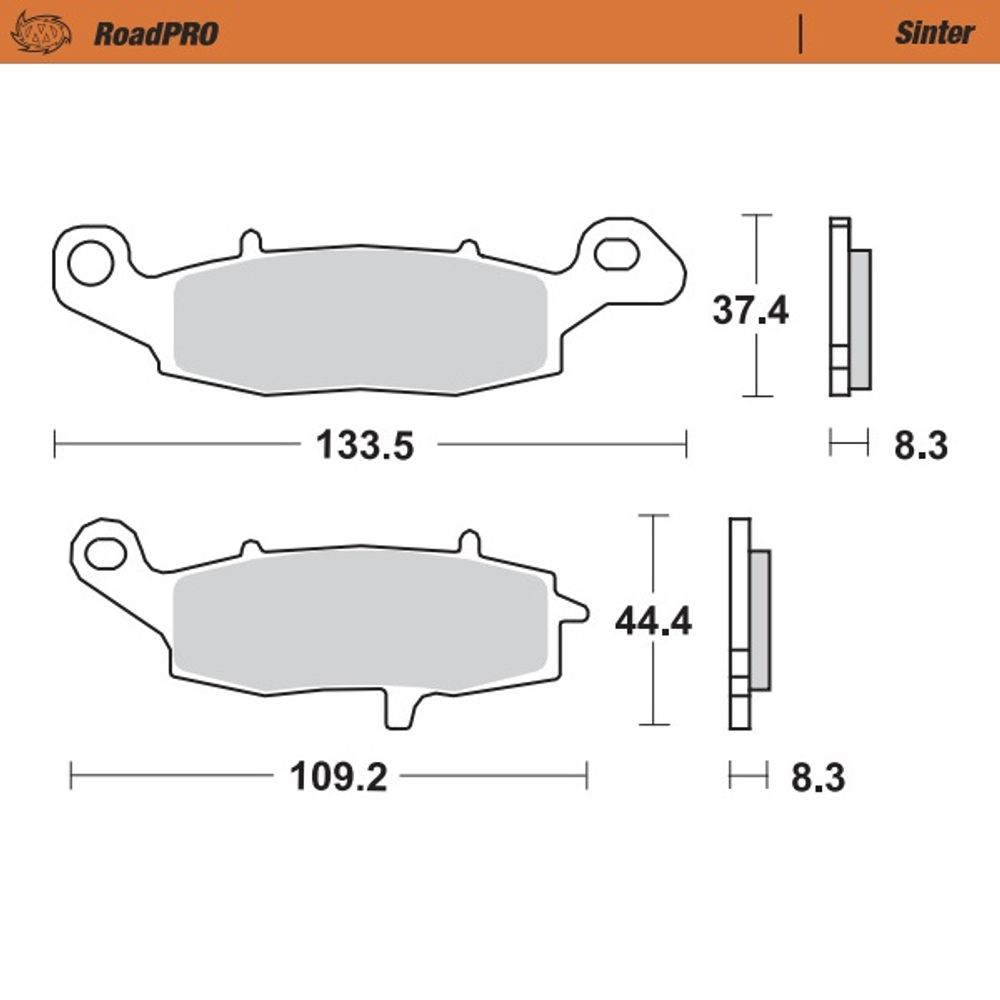 Brake Pads Roadpro Sinter - Front - Grafite Offroad