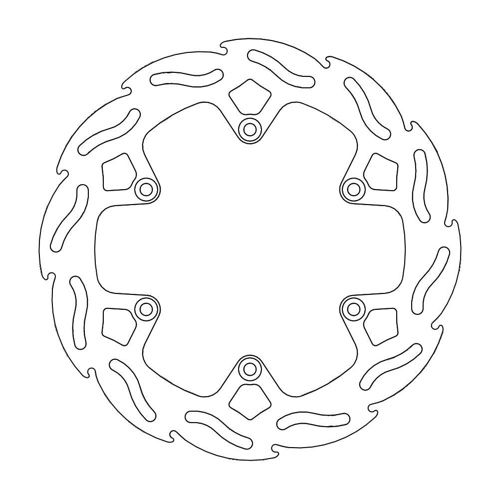 Brake Disc Off-road Flame - Rear - Ktm, Husqvarna: Factory 4.4mm - Grafite Offroad