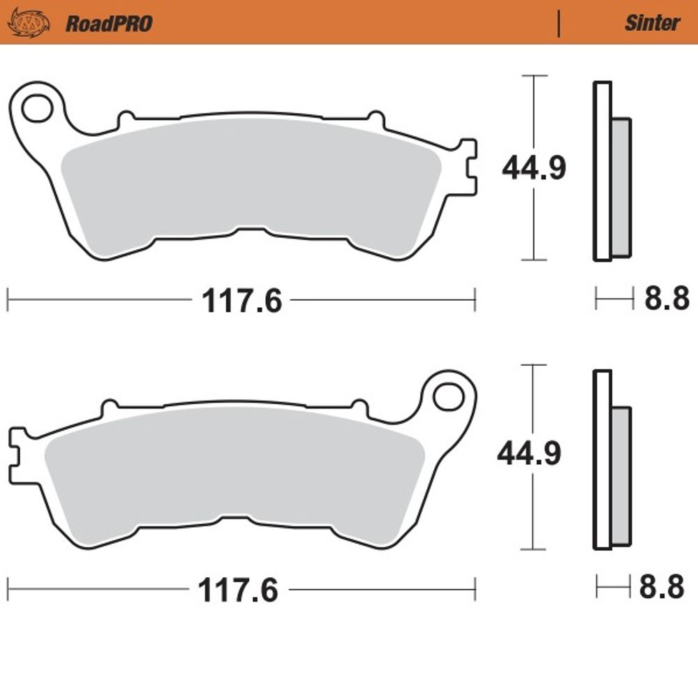 Brake Pads Roadpro Sinter - Front - Grafite Offroad