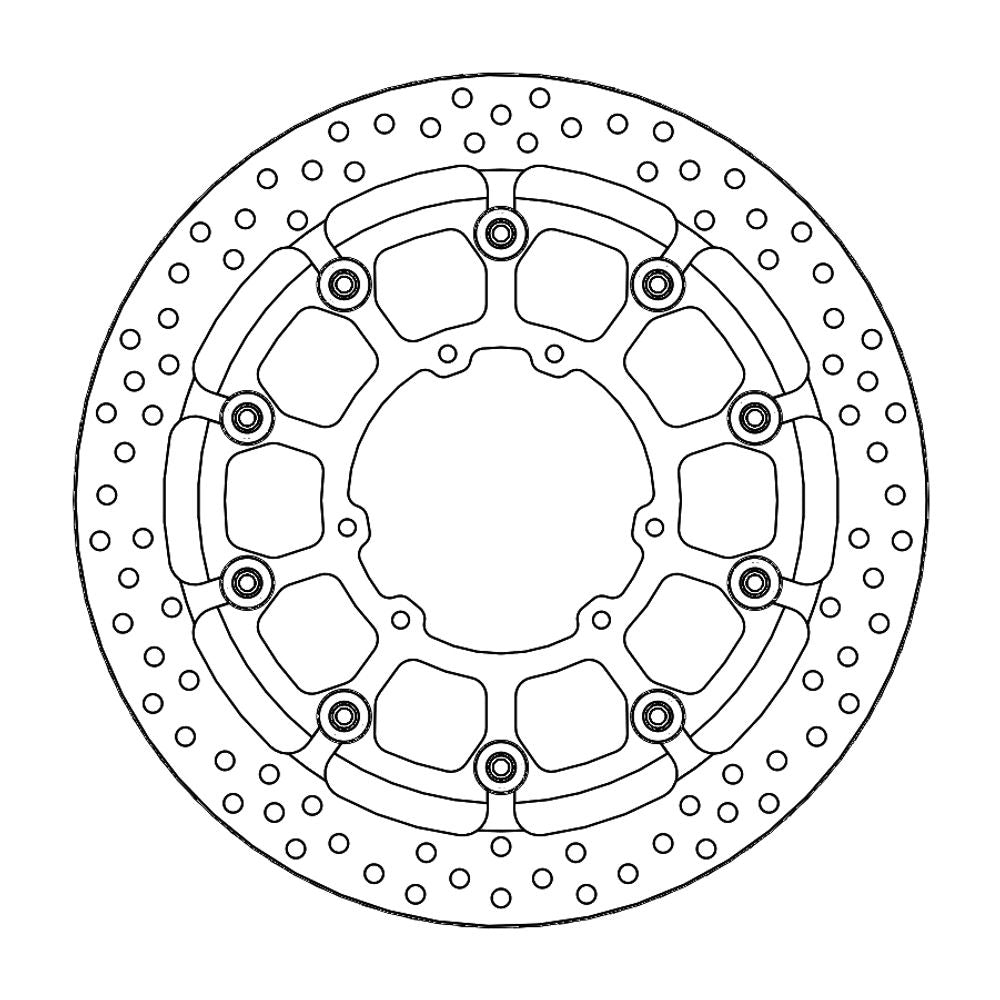 Brake Disc Supermoto Halo Racing - Front - Honda (t-floater Halo &Oslash;320x5.5x34mm) - Grafite Offroad