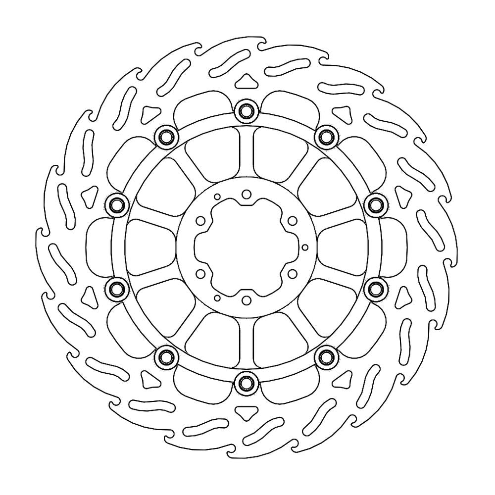 Brake Disc Road Flame - Floating - Front Left - Honda: Crf1000l Africa Twin - Grafite Offroad