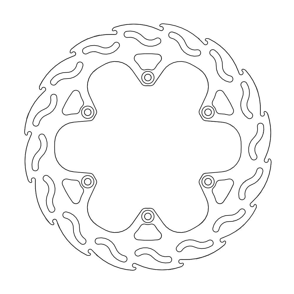 Brake Disc Off-road Flame - Rear - Suzuki Rm125/250 2006-2010 - Grafite Offroad