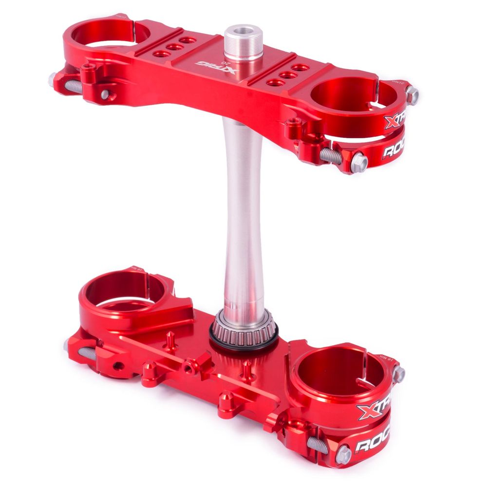 Xtrig Triple Clamp Rocs-tech Fixed Off-set 22mm Honda Crf450 Crf250r Rossa - Grafite Offroad