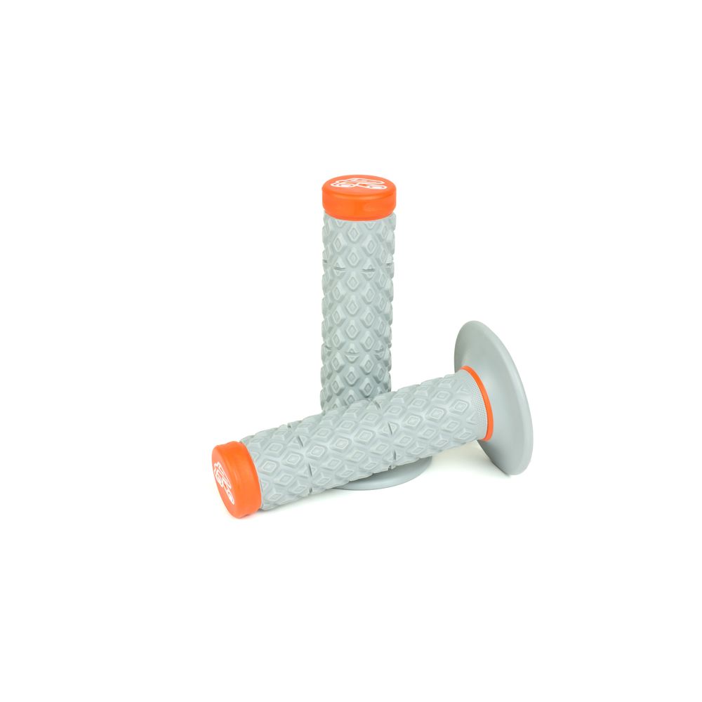 Comfort Mx Glue-on Grips | Soft-firm Compound | Grey-orange - Grafite Offroad