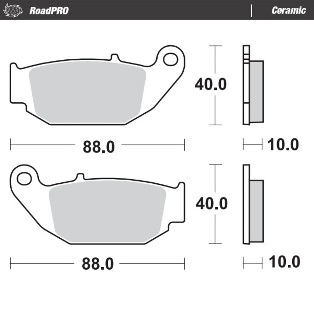 Brake Pads Roadpro Ceramic - Rear - Grafite Offroad