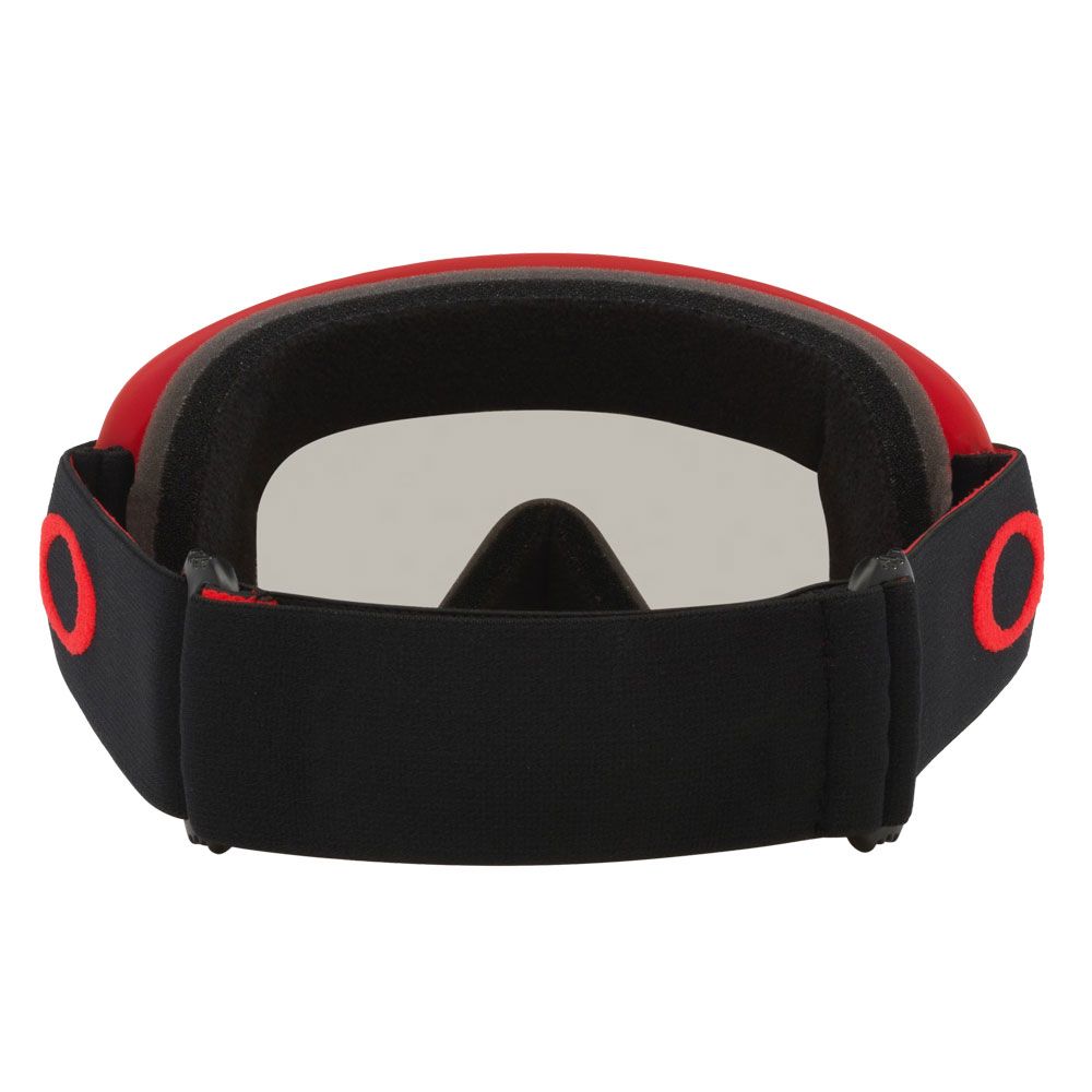 Maschera O-Frame MX, Fascia Team Rosso, Lente Grigio Chiaro