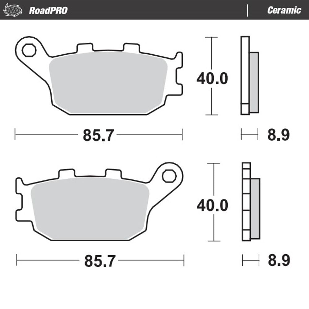 Brake Pads Roadpro Ceramic - Rear - Grafite Offroad