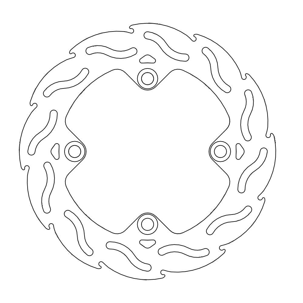 Brake Disc Road Flame - Rear - Honda: Cb 400-600, Cbr 600-900-1000 - Grafite Offroad