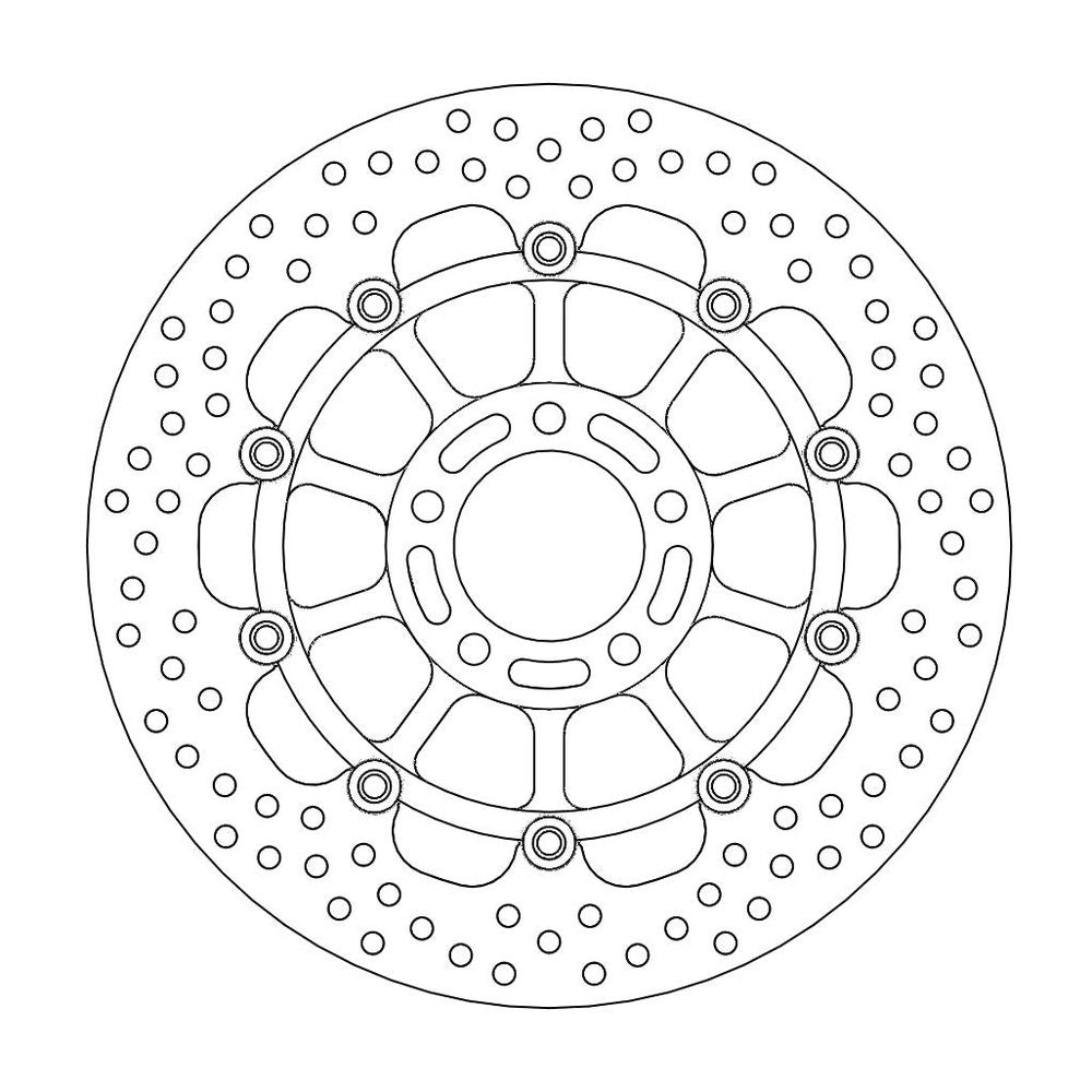 Brake Disc Road Halo - Floating - Front - Suzuki: Gs(x) 400-1200, Gsf 1200 - Grafite Offroad