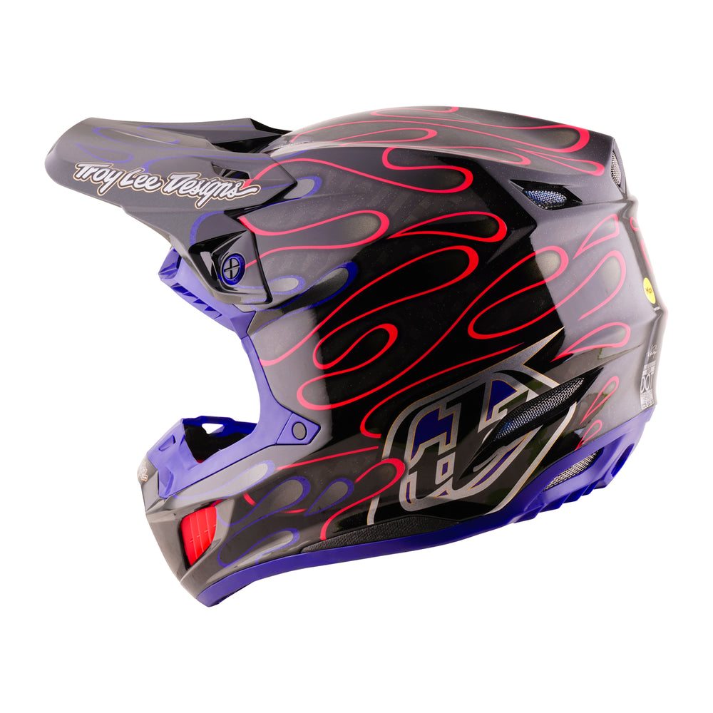 Helmet SE5 Carbon - Overspray - Black / Magenta - M Troy Lee Designs - Grafite Offroad