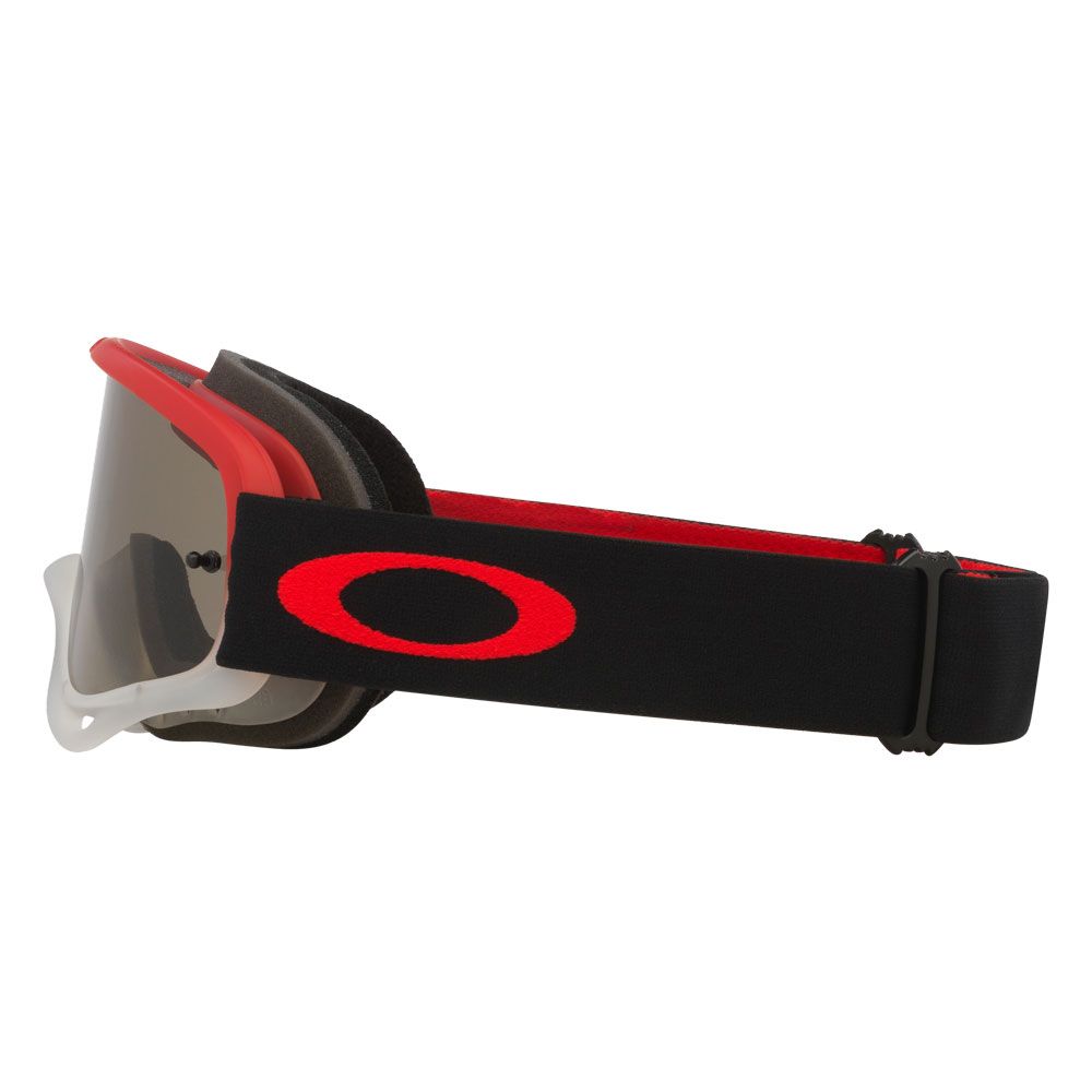 Maschera O-Frame MX, Fascia Team Rosso, Lente Grigio Chiaro