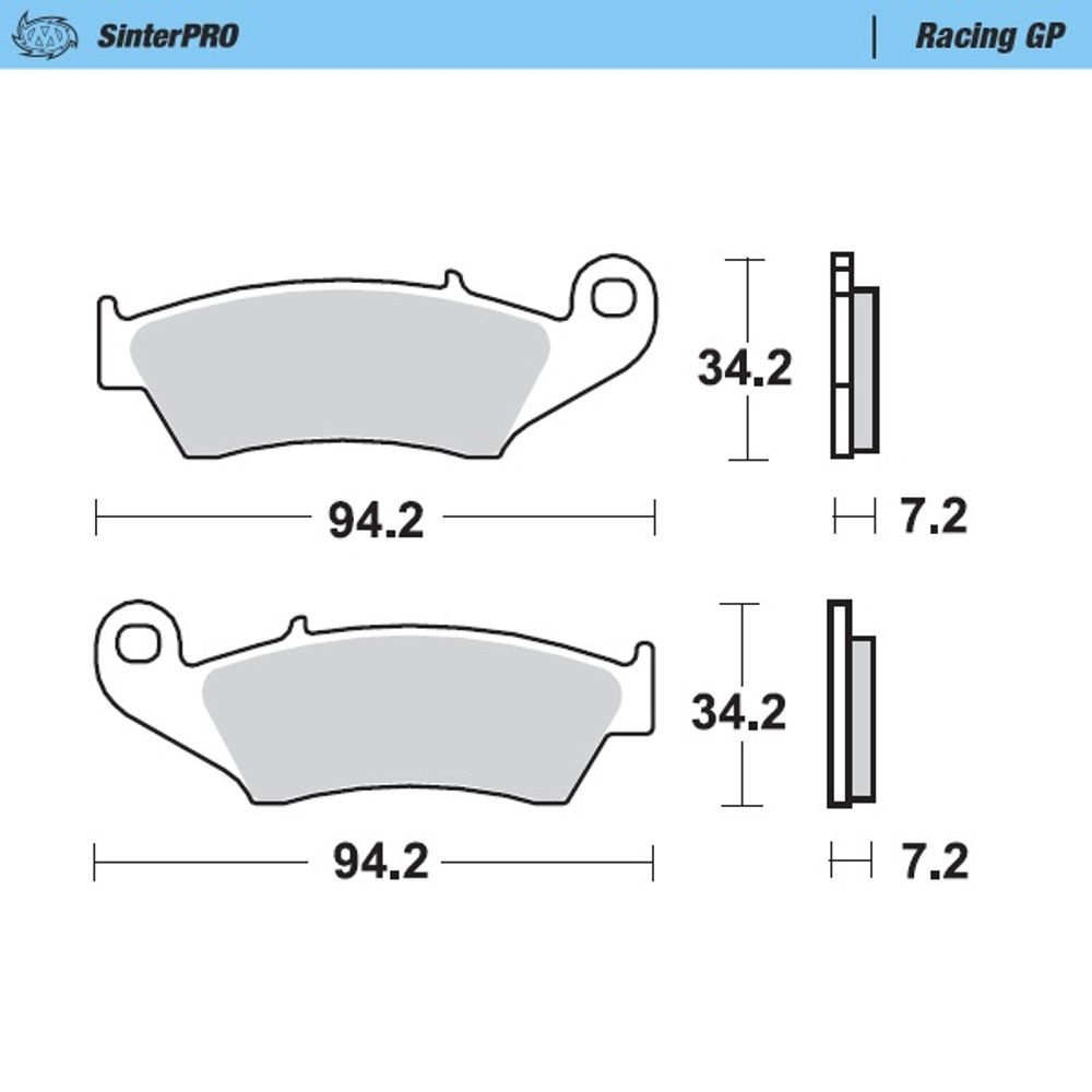 Sinter Brake Pads - Front- Sinter Pro Racing Gp - Nissin Honda Compatible - Grafite Offroad