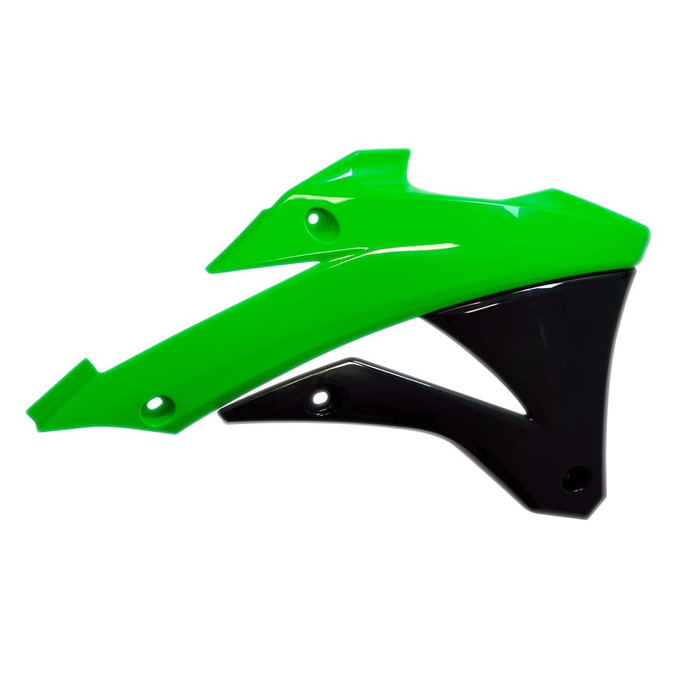 Radiator Scoops Kxf Green-black Replica Kawasaki - Grafite Offroad