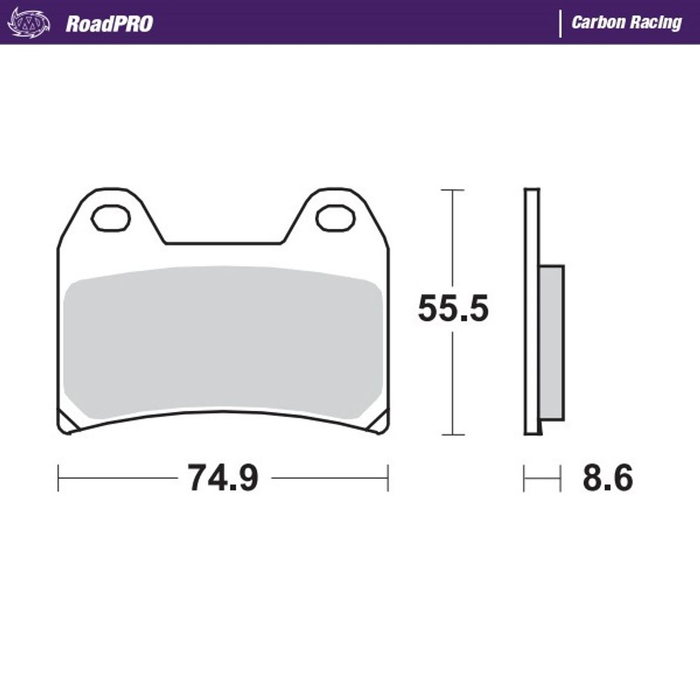 Brake Pads Roadpro Carbon Racing - Front - Grafite Offroad