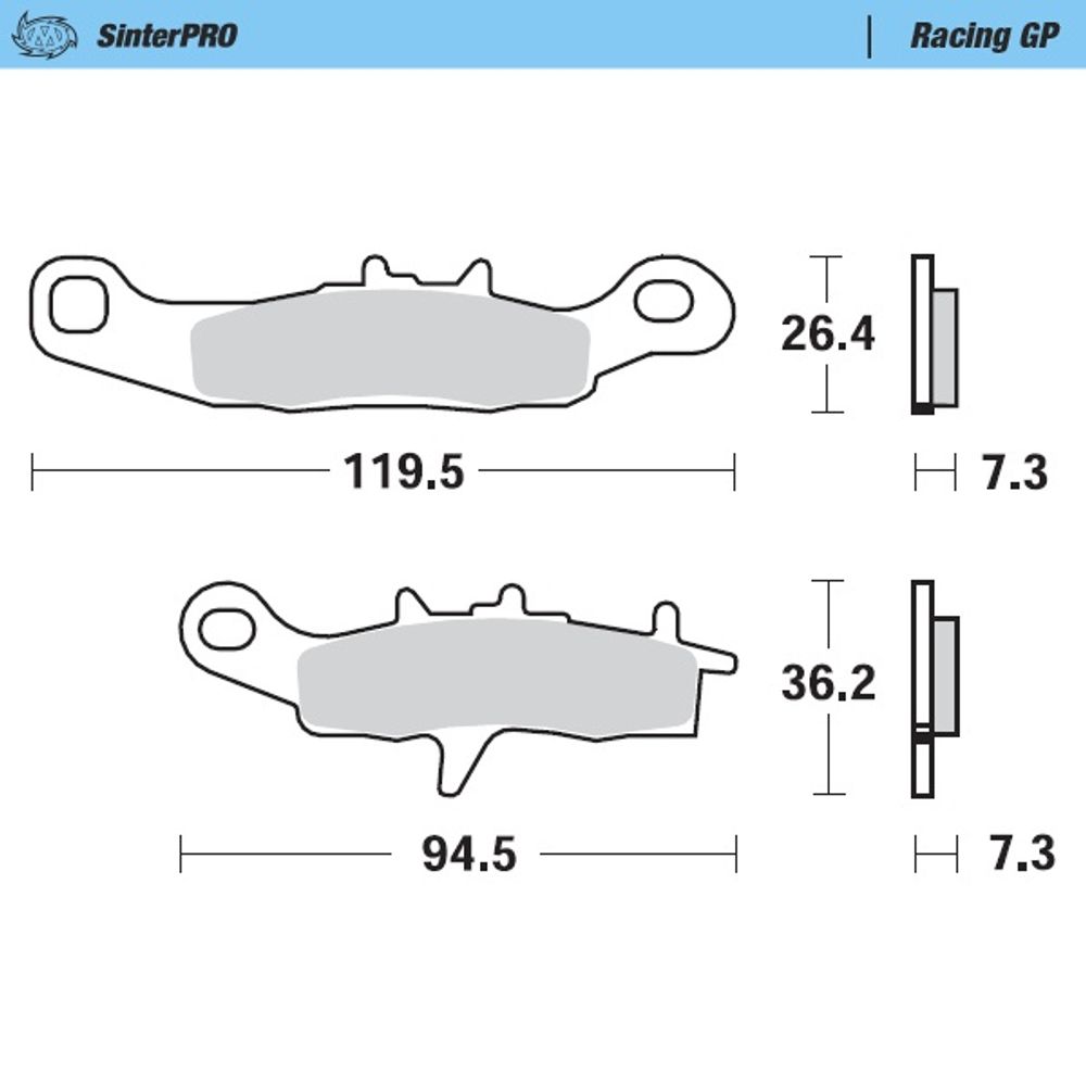 Sinter Brake Pads - Front- Sinter Pro Racing Gp - Kx 80,85 97 + Rm 85 05+ - Grafite Offroad