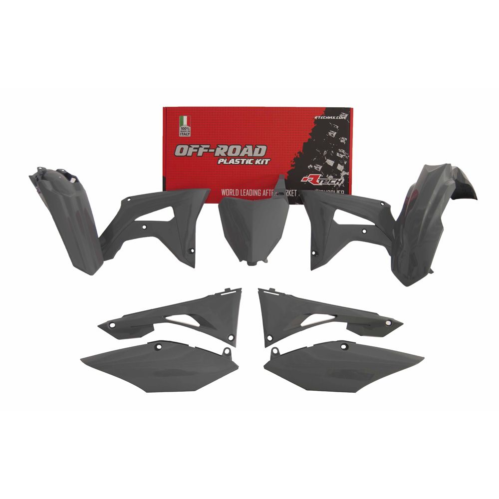 Plastics Kit 6 Pcs W/airbox Covers Quantum Grey Replica Honda - Grafite Offroad
