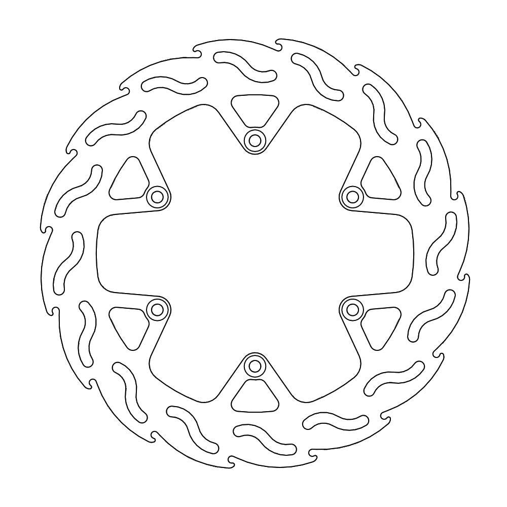 Brake Disc Road Flame - Rear - Ktm: 690r/enduro, 950 Super Enduro R, 690sm/smc, 990 Adventure - Grafite Offroad