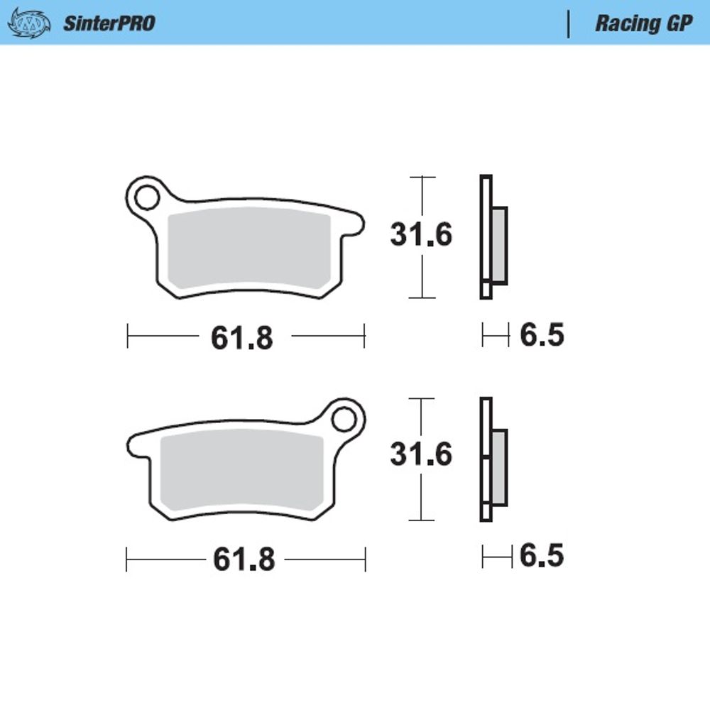 Sinter Brake Pads - Front &amp; Rear - Sinter Pro Racing Gp - Ktm Minicross (look at Notes) - Grafite Offroad