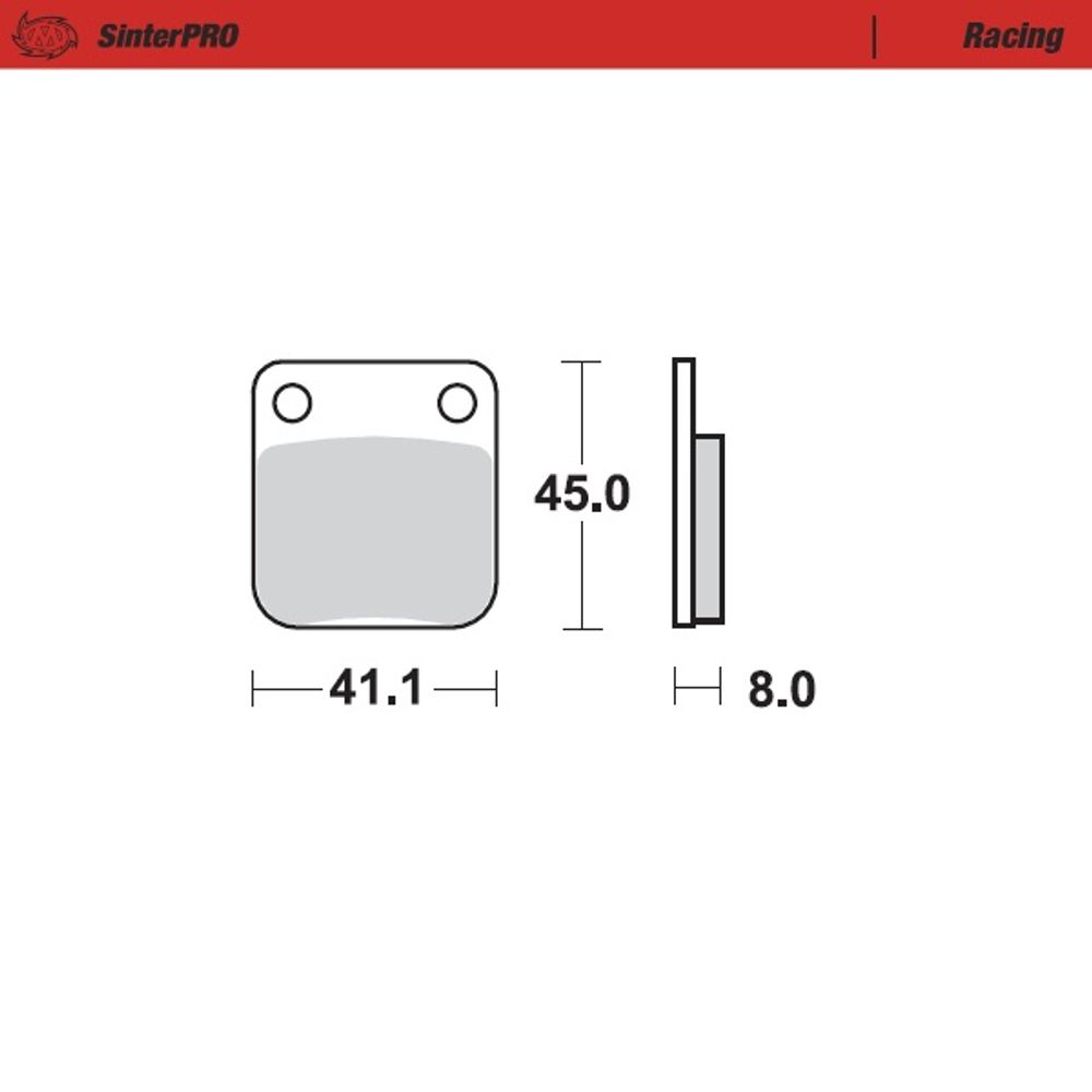 Sinter Brake Pads - Front- Sinter Pro Racing (ece90) - Grafite Offroad