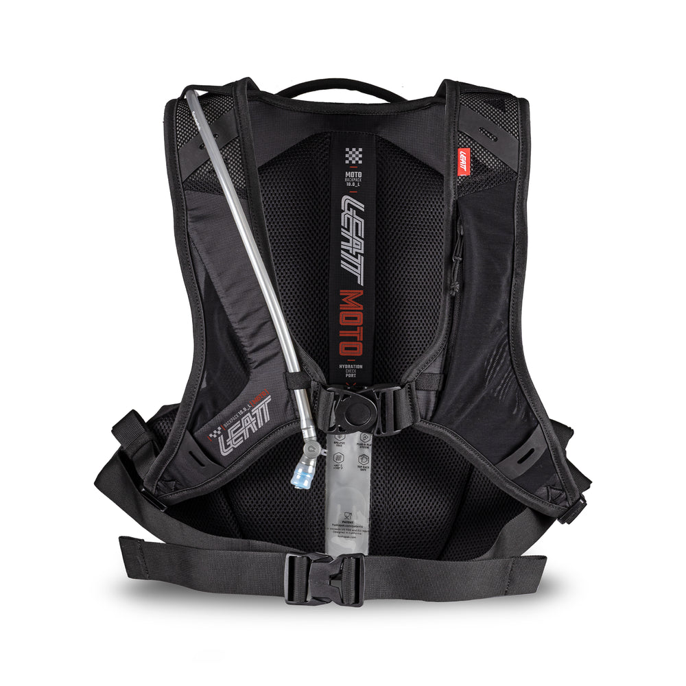 10L Motorcycle Backpack with Hydration Bladder | Black | 10L Leatt - Grafite Offroad