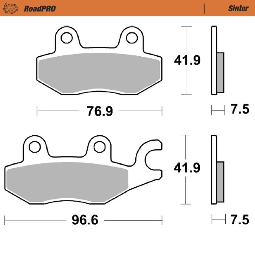 Brake Pads Roadpro Sinter - Front - Grafite Offroad
