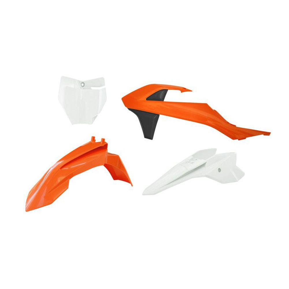 Plastics Kit 4 Pcs Orange Black White Replica Ktm Oem 2016 and 2018 - Grafite Offroad