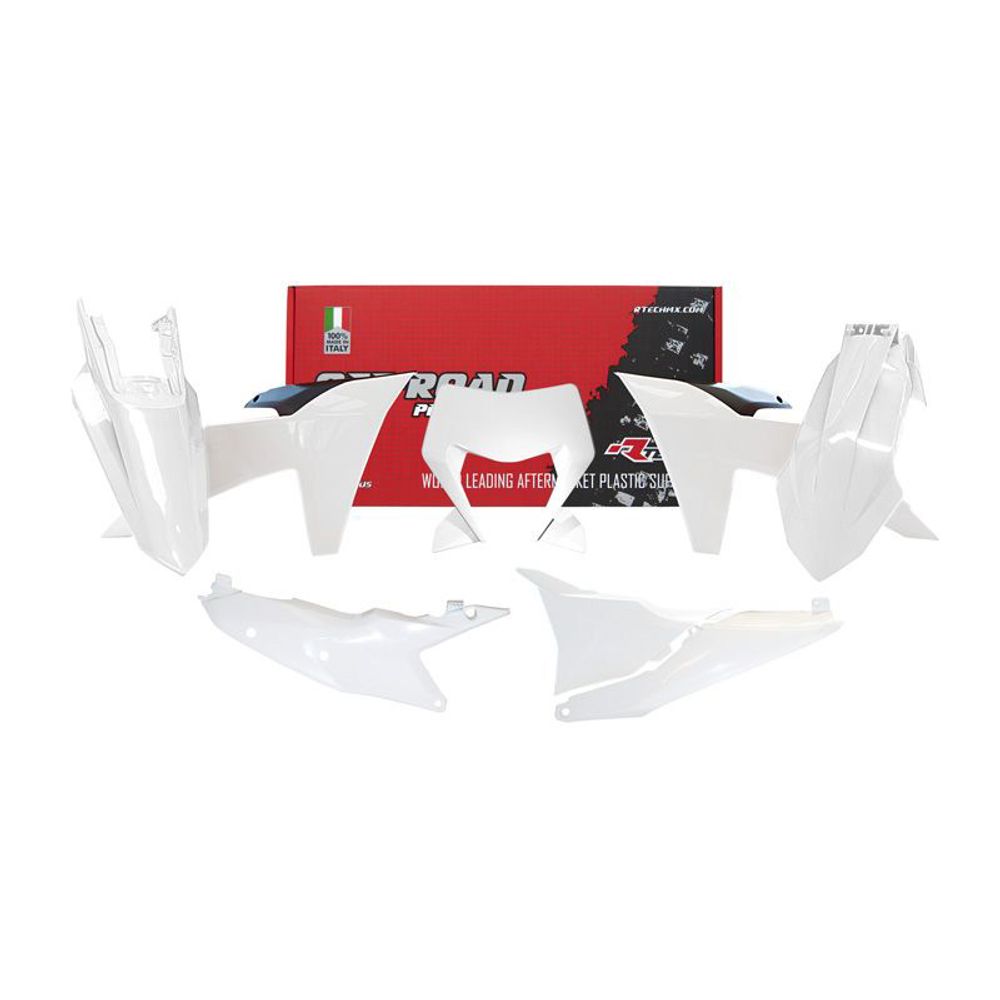 Plastic Kit 6 Pcs Whit Air Box Cover Headlight Plastic Exc Exc-f White - Black - Grafite Offroad