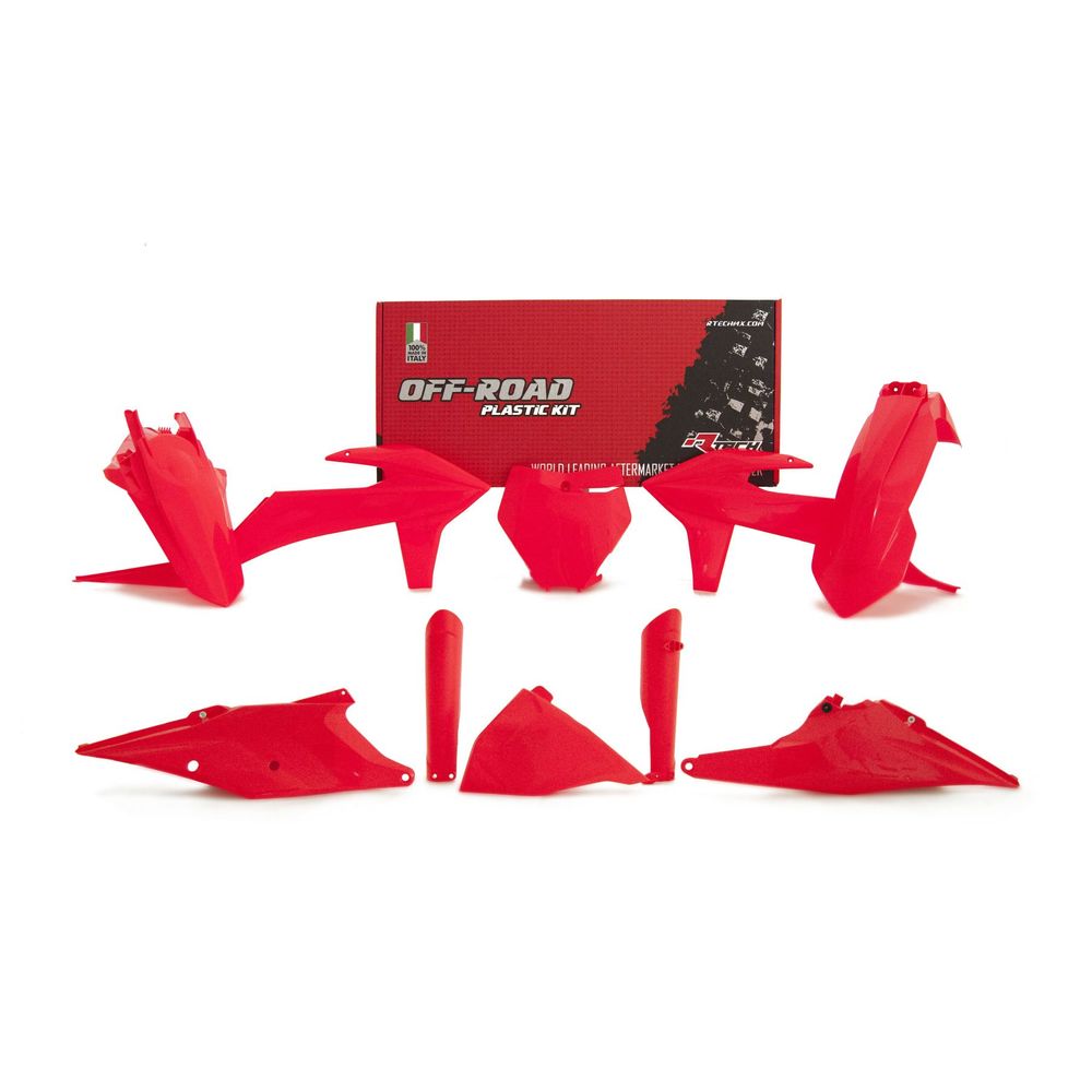 Plastics Kit 7 Pcs with Left Airbox Cover and Fork Protectors D Red Replica Ktm - Grafite Offroad