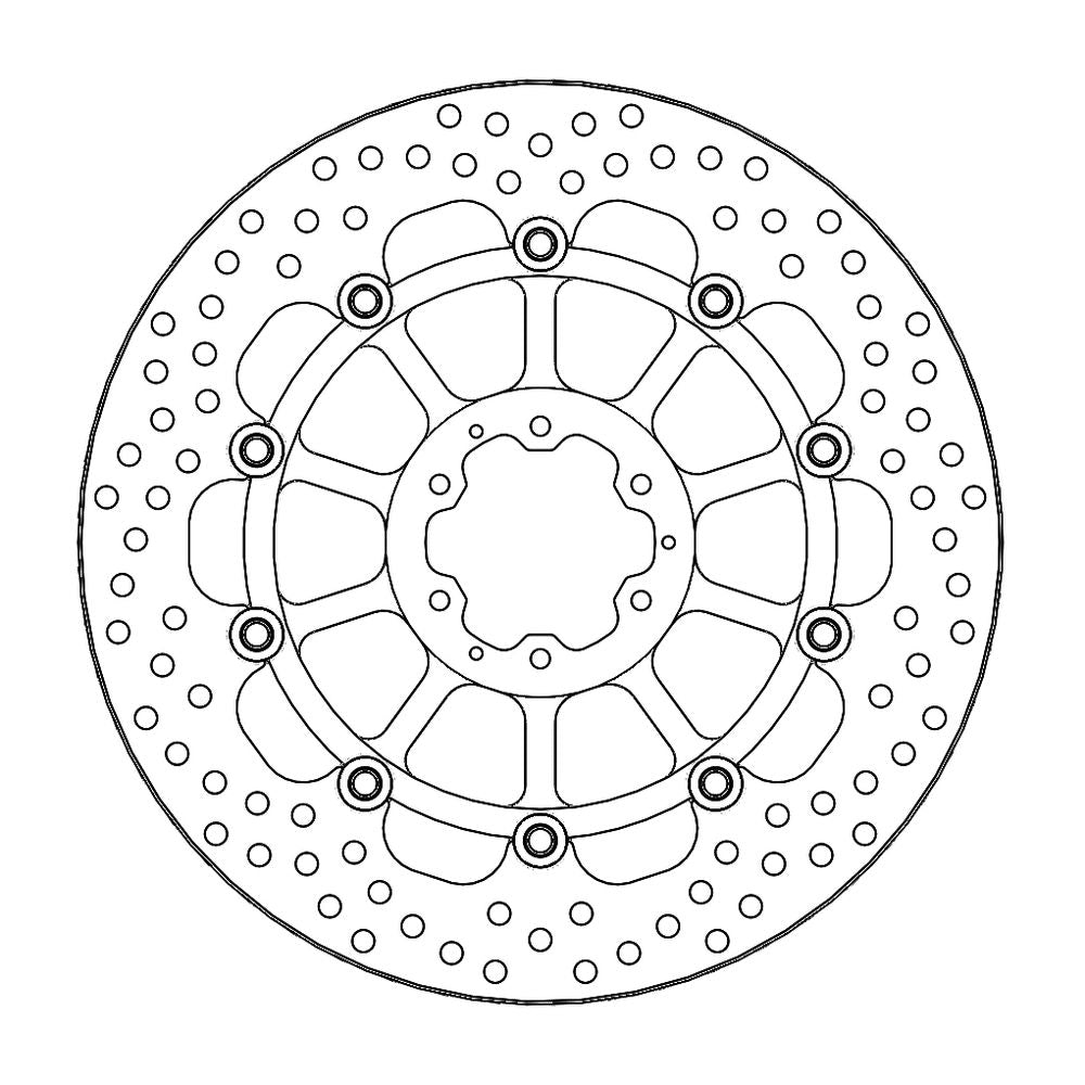 Brake Disc Road Halo - Floating - Front - Honda: Crf1000l Africa Twin - Grafite Offroad