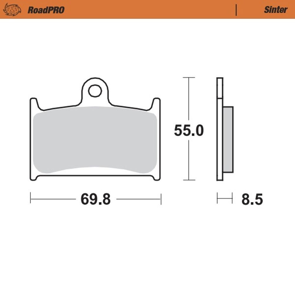 Brake Pads Roadpro Sinter - Front - Grafite Offroad