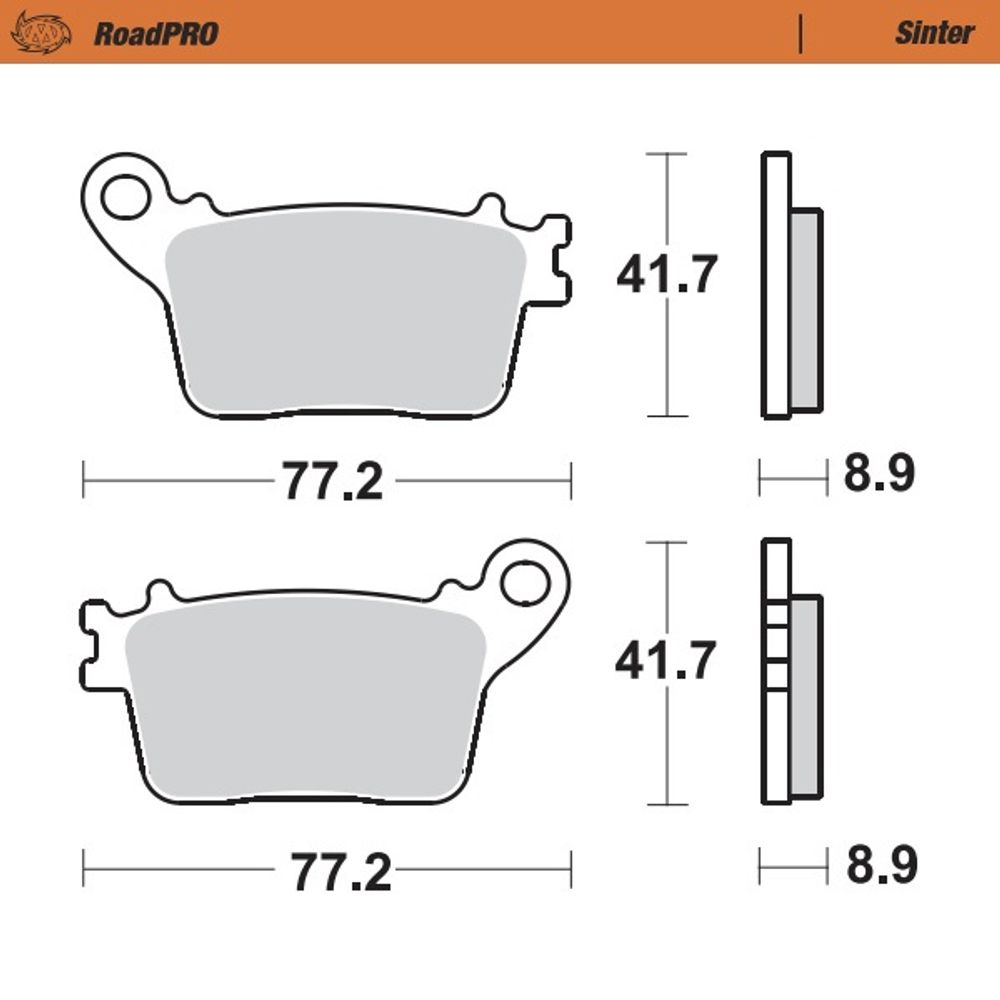 Brake Pads Roadpro Sinter - Rear - Grafite Offroad