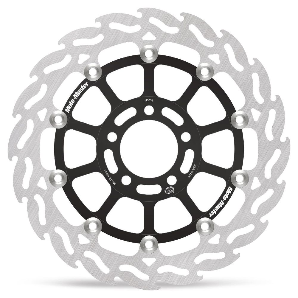 Brake Disc Road Flame - Floating - Front Right - Kawasaki: Zx-6r, Zx-9r - Grafite Offroad