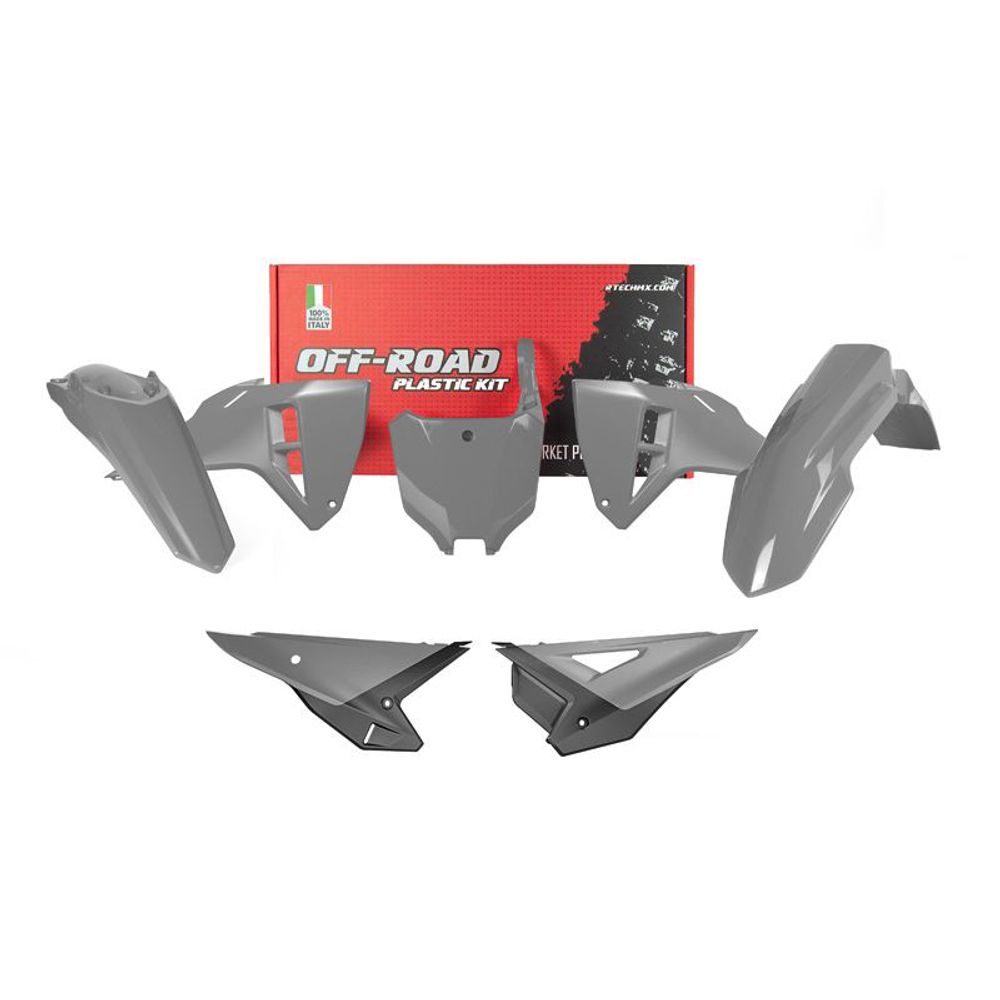Plastics Kit 5 Pcs Crf Quantum Grey Black Replica Honda 25-.. - Grafite Offroad