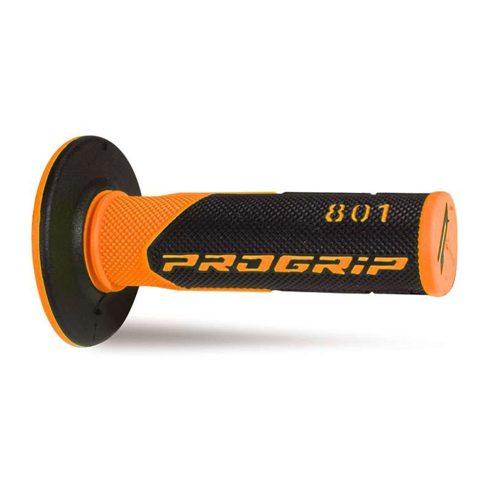 Grips Progrip 801 Mm 22/25 - Double Density - Fluo Orange/black - Grafite Offroad
