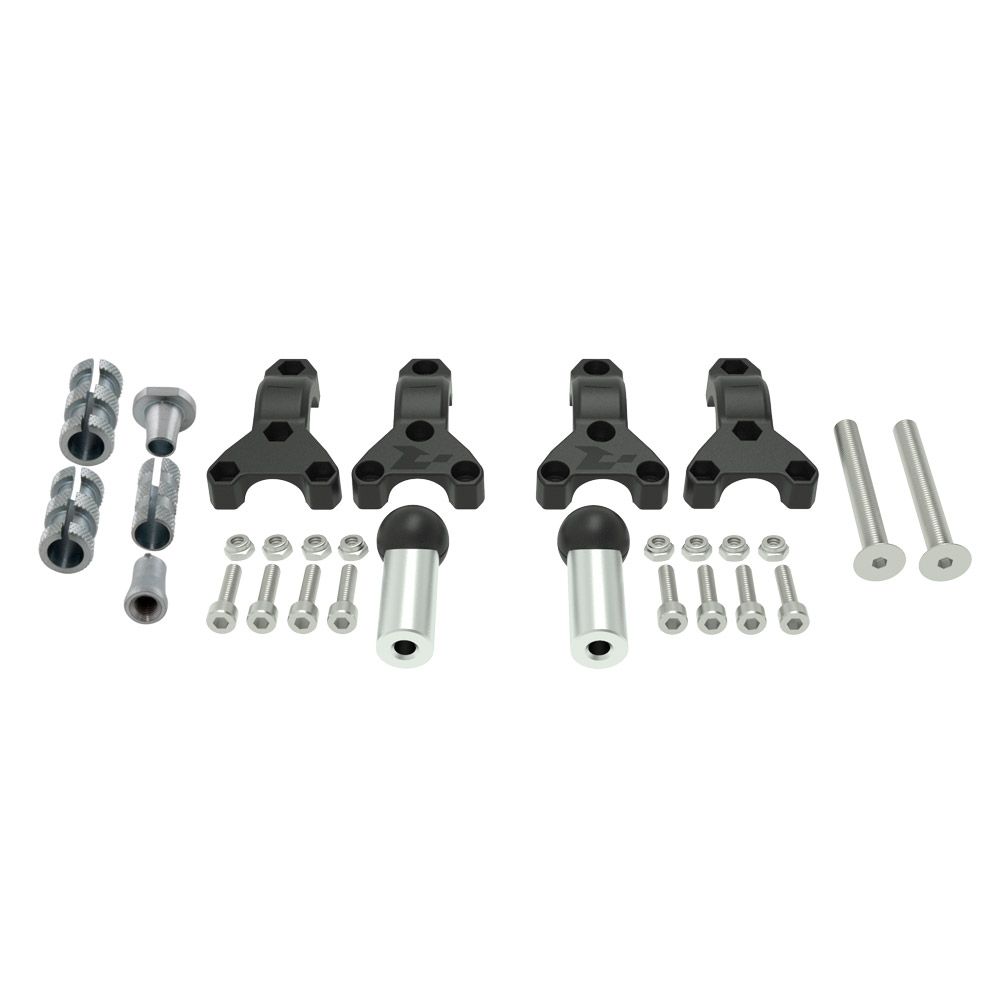 Specific Mounting Kit Handlebar 22=>28 Ktm Adv Ducati Multistrada - Grafite Offroad