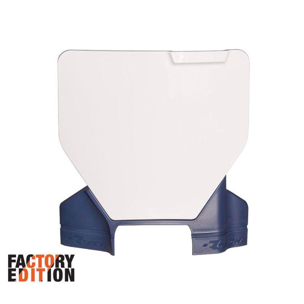 Factory Front Number Plate Replica Husqvarna White Blue - Grafite Offroad
