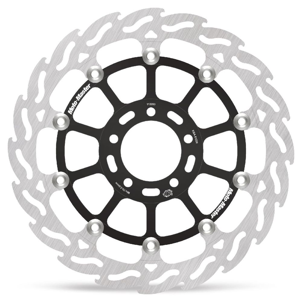 Brake Disc Road Flame Racing - Floating - Front Left - Kawasaki: Zx-10rr - Grafite Offroad