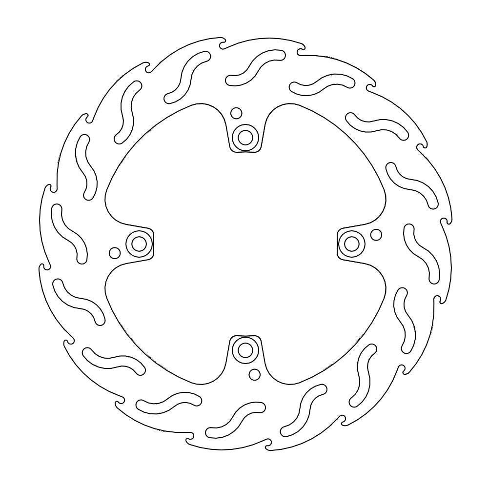Brake Disc Road Flame - Rear - Ducati: S2r 800-1000, S4r 996-998 - Grafite Offroad
