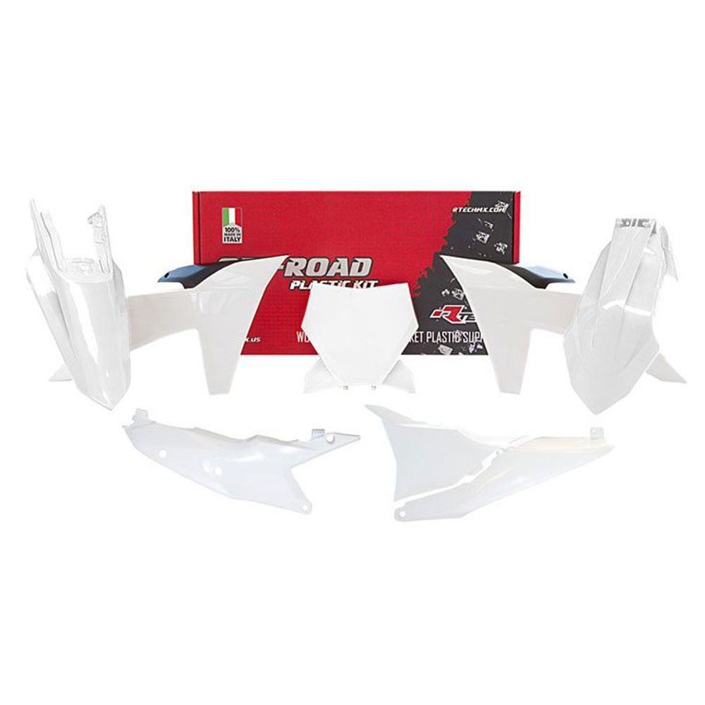 Plastic Kit 6 Pcs with Air Box Cover Ktm Sx / Sx-f White Black Color - Grafite Offroad