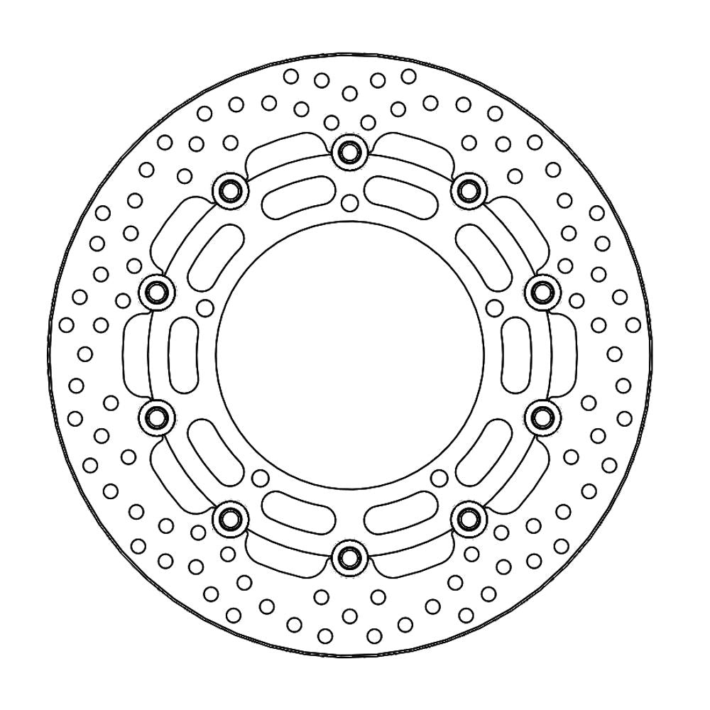 Brake Disc Road Halo - Floating - Front - Yamaha: Yzf R6, Fz6, Fz6 600 Fazer/abs, Mt-03, Xj6 Diversion/abs - Grafite Offroad