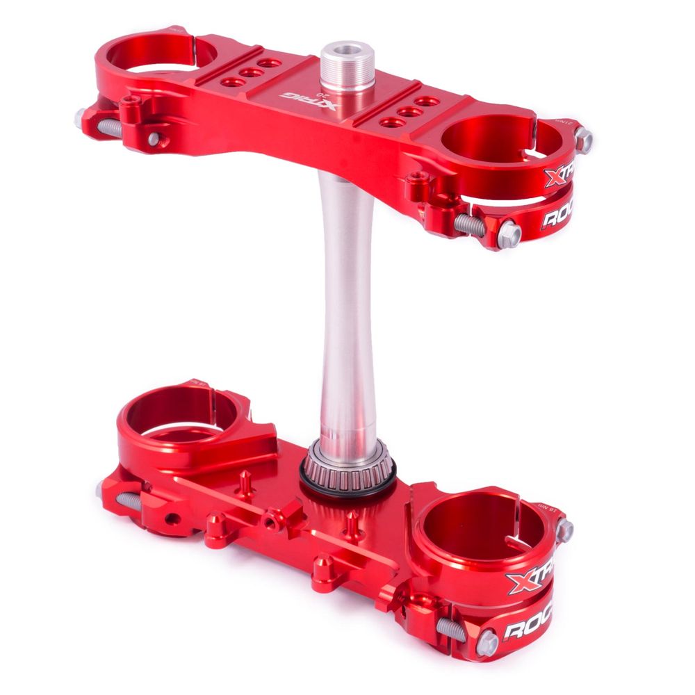 Xtrig Triple Clamp Rocs-tech Fixed Off-set 20mm Honda Crf250 Crf450 Rossa - Grafite Offroad