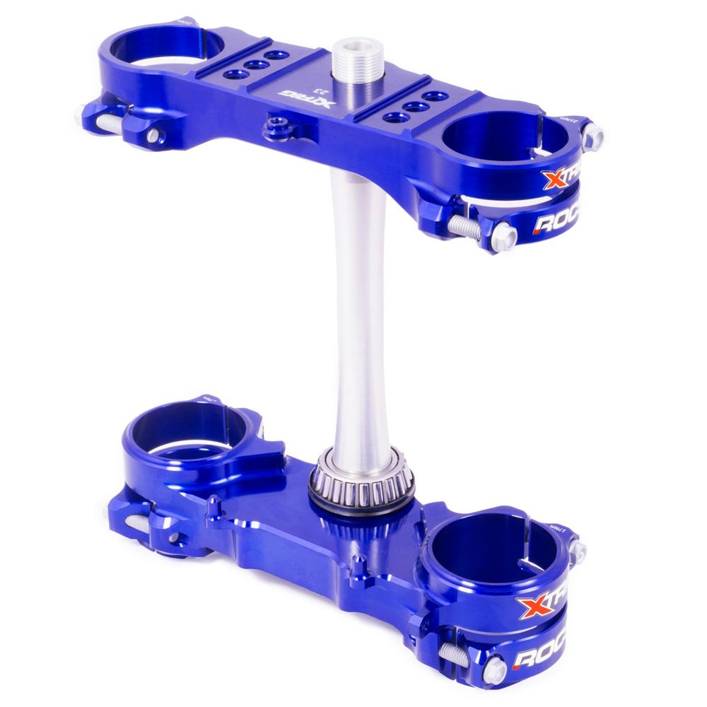 Xtrig Triple Clamp Rocs-tech Fixed Off-set 23mm Kawasaki Kx250f Kx450f Blu - Grafite Offroad