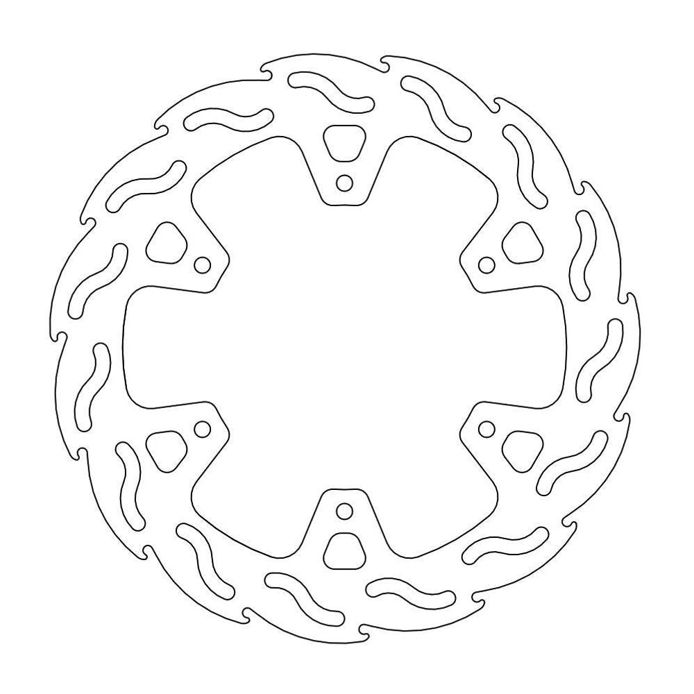 Brake Disc Off-road Flame - Rear - Yamaha: Wr125/200/250, Yz125/250 - Grafite Offroad
